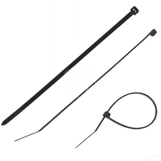 Хомут нейлоновый  2,5х200мм  50шт черный Зубр