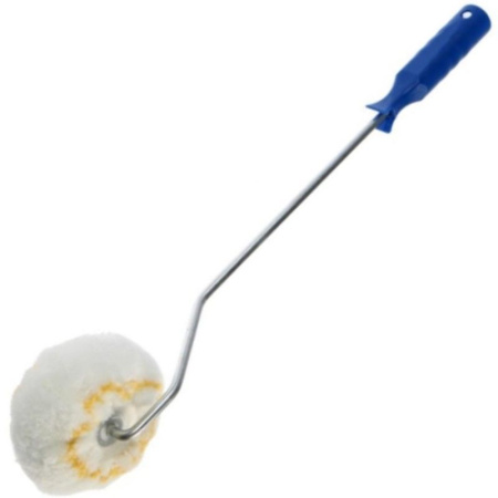 Валик эмаль алкид  50х80х12х6мм 800г/м2 полиамид угловой желтая полоса Decor(20)