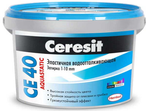 Затирка Ceresit СЕ40 серебристо-серый 2кг Henkel(12)