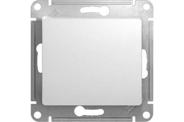 Выключатель механизм 1-кл белый б/индикатора Glossa